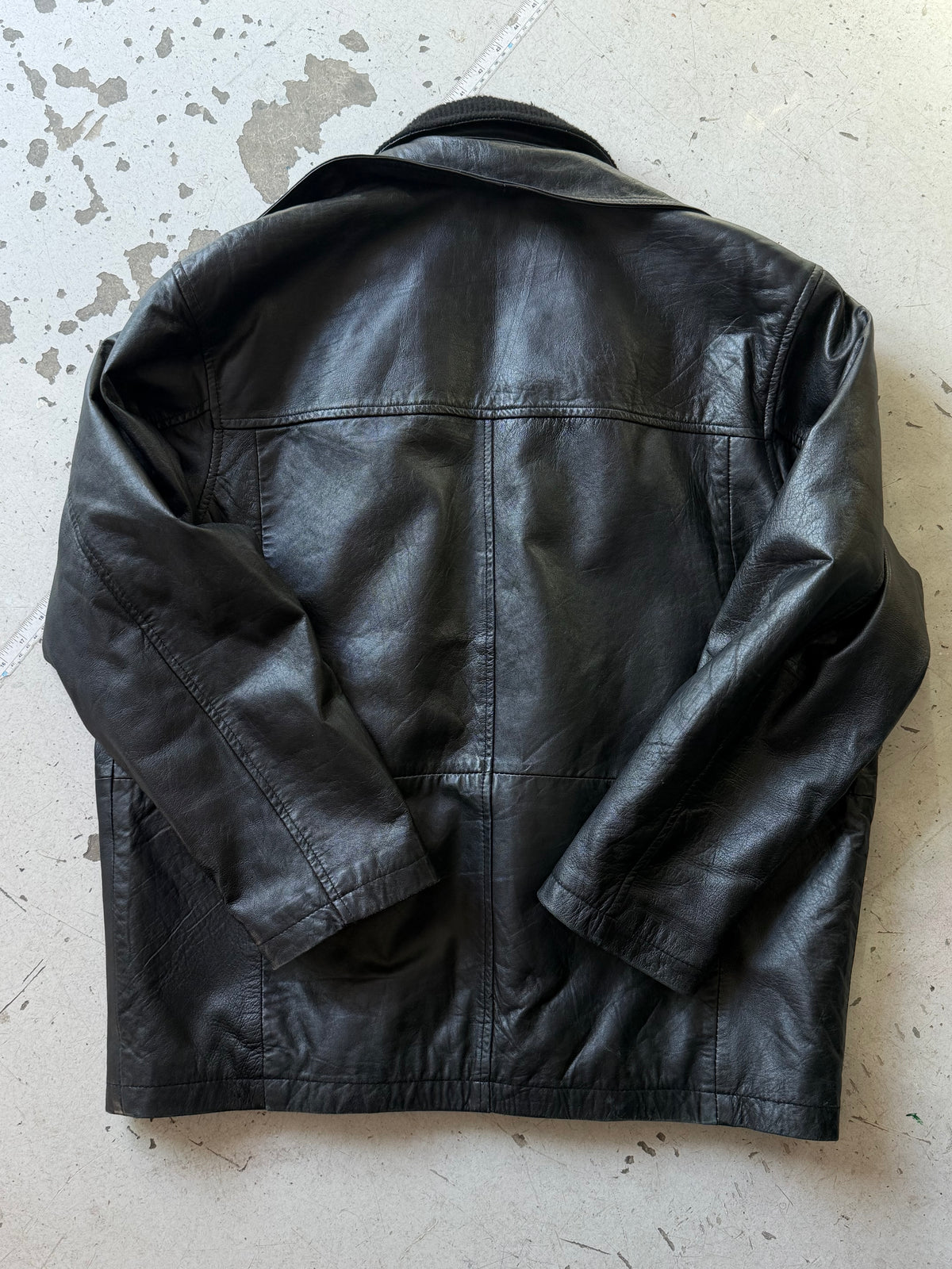 Burton | Vintage læderjakke | Sort | M