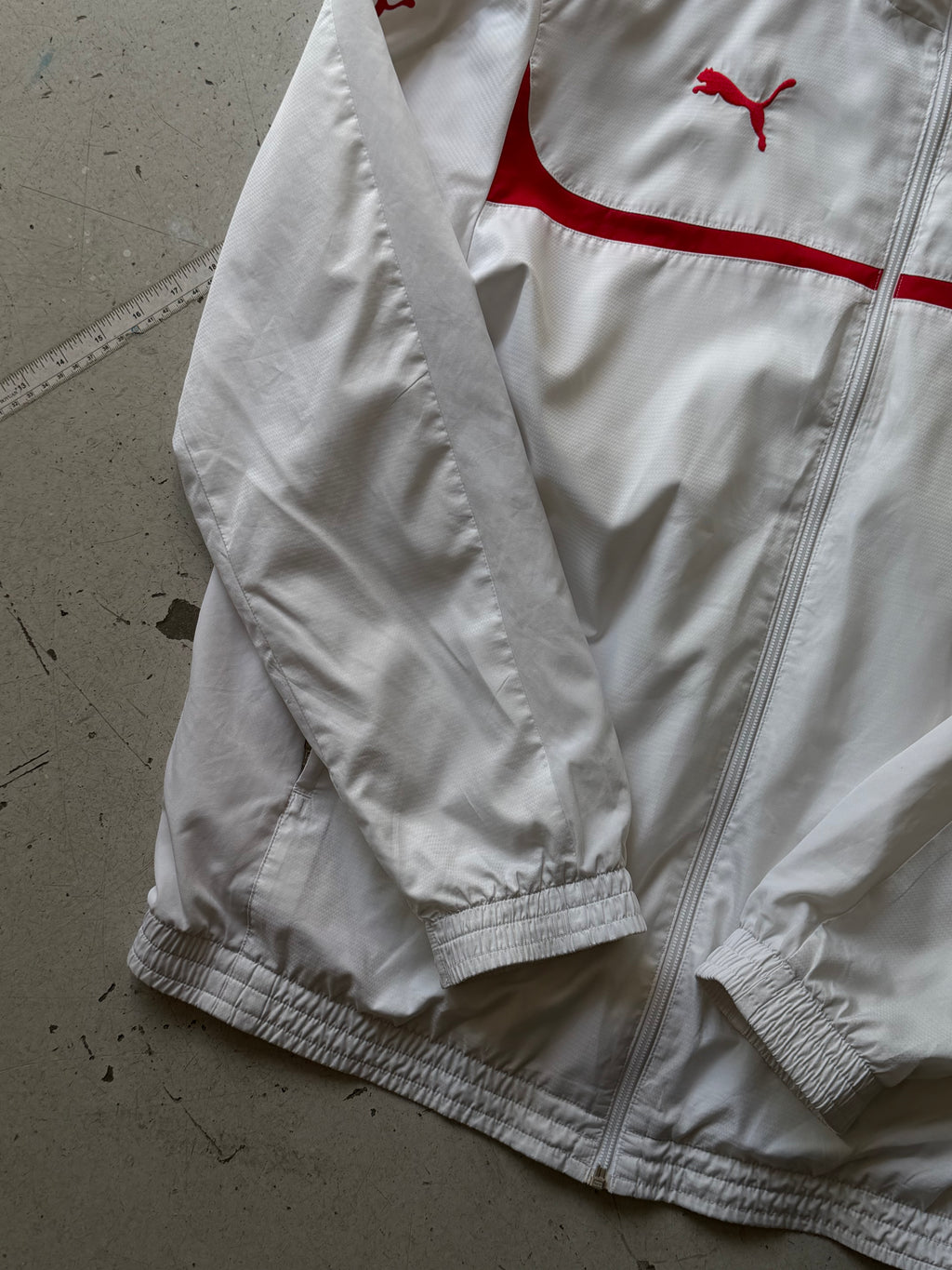Puma x VfB Stuttgart | Vintage track jacket | Hvid/rød | XL