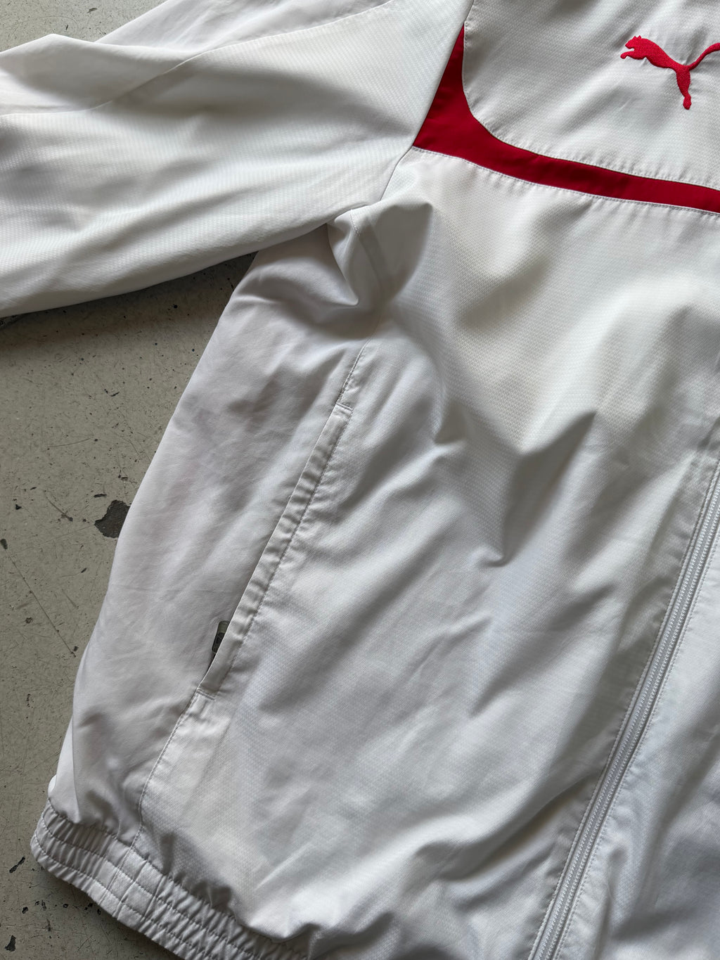 Puma x VfB Stuttgart | Vintage track jacket | Hvid/rød | XL