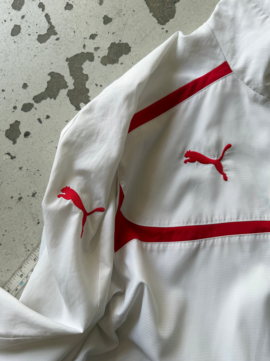 Puma x VfB Stuttgart | Vintage track jacket | Hvid/rød | XL