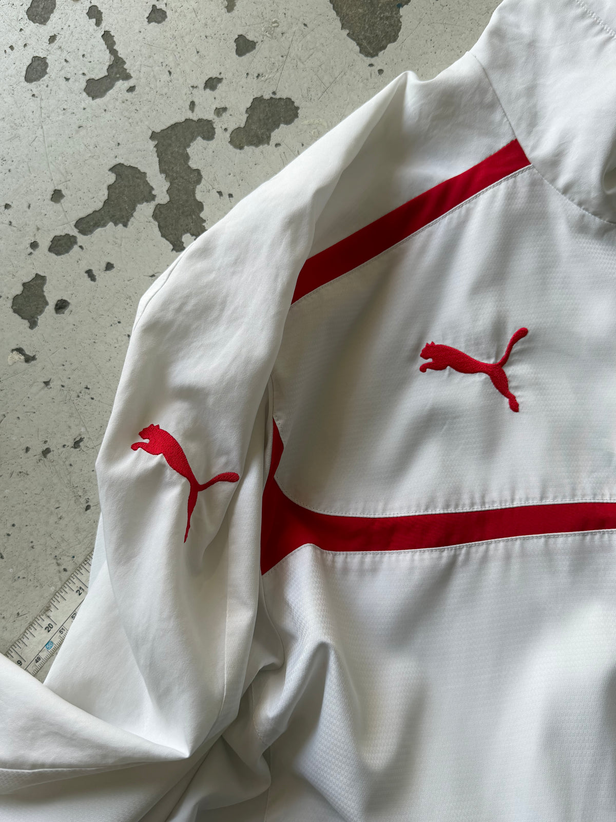 Puma x VfB Stuttgart | Vintage track jacket | Hvid/rød | XL