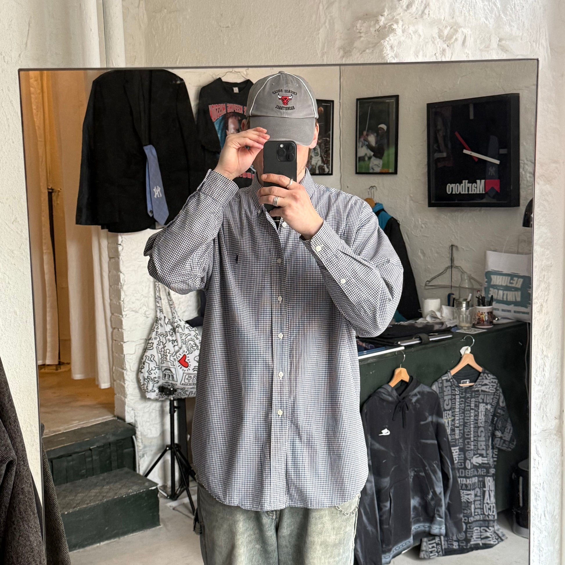 Ralph Lauren | skjorte | blå/hvid tern | L