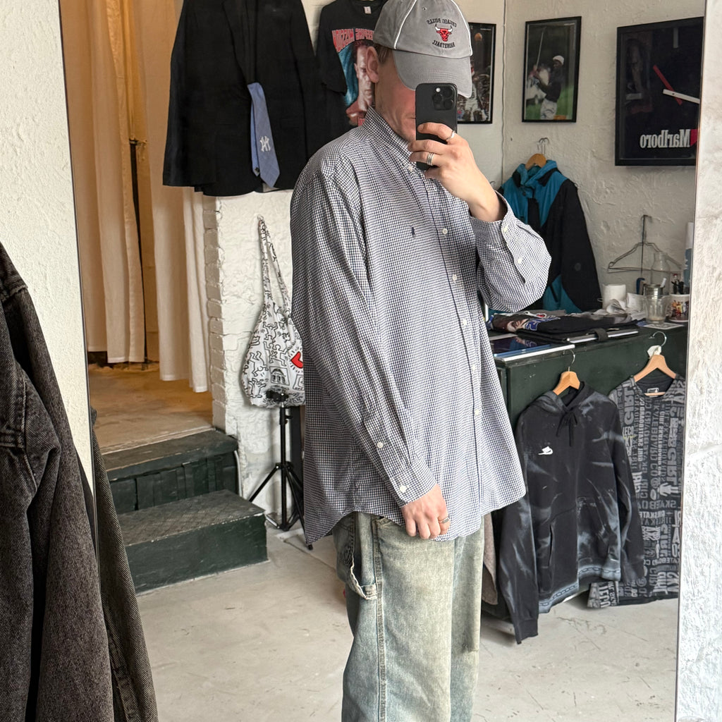 Ralph Lauren | skjorte | blå/hvid tern | L