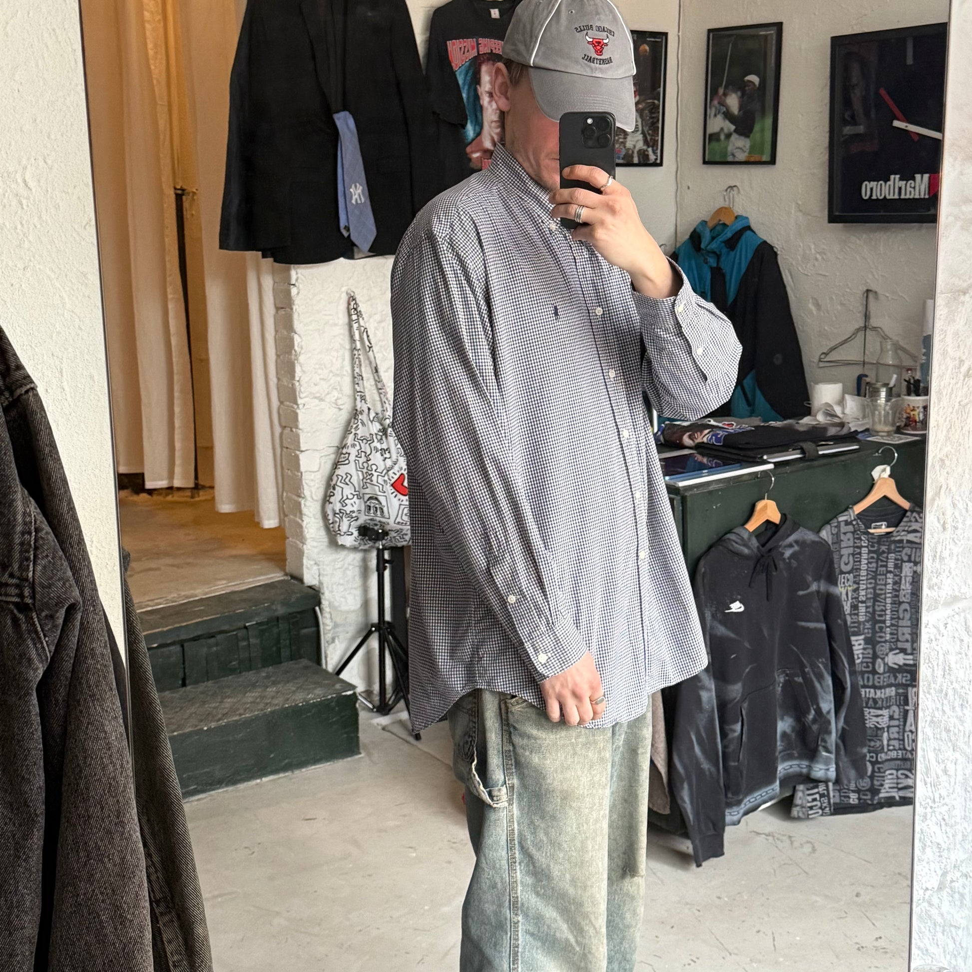 Ralph Lauren | skjorte | blå/hvid tern | L