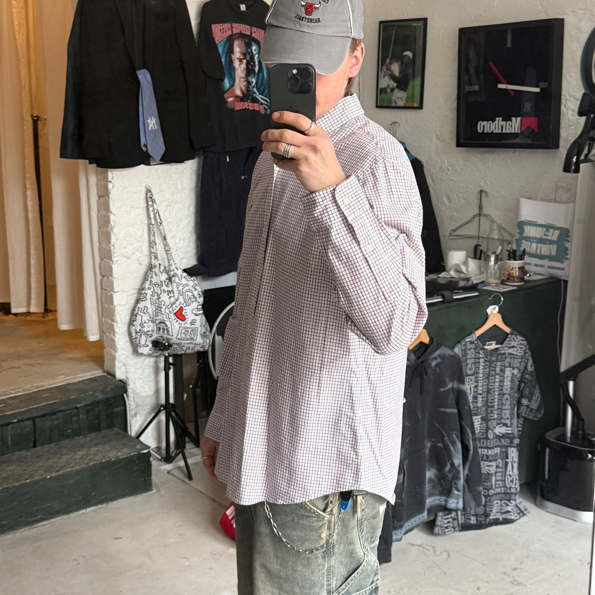 Ralph Lauren | skjorte | rød/hvid/blå tern | XL