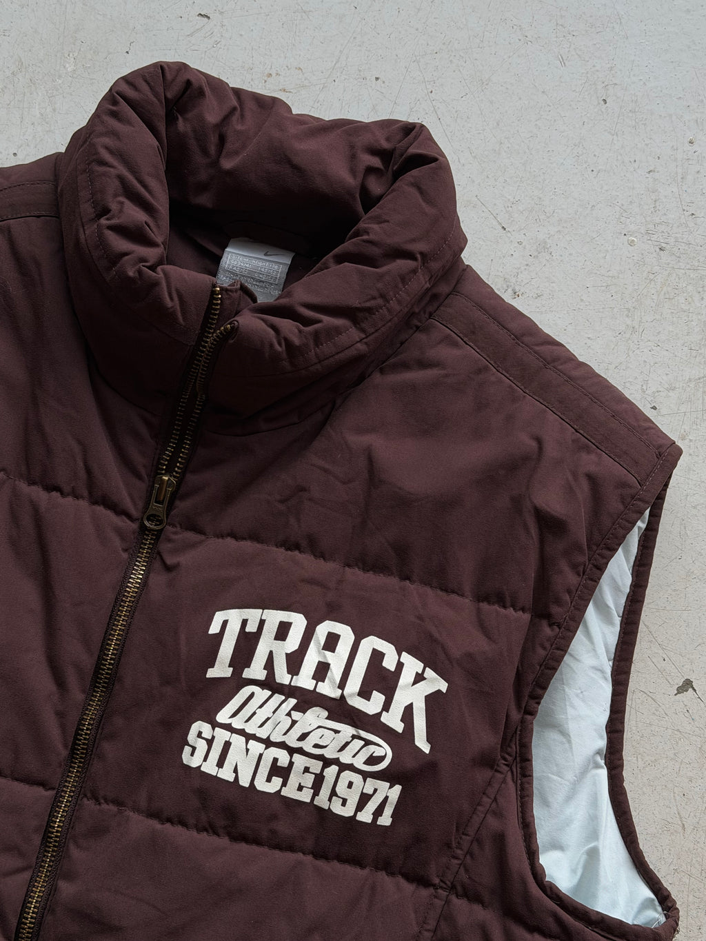 Nike | Vintage Track Athletics puffer vest | Brun | M