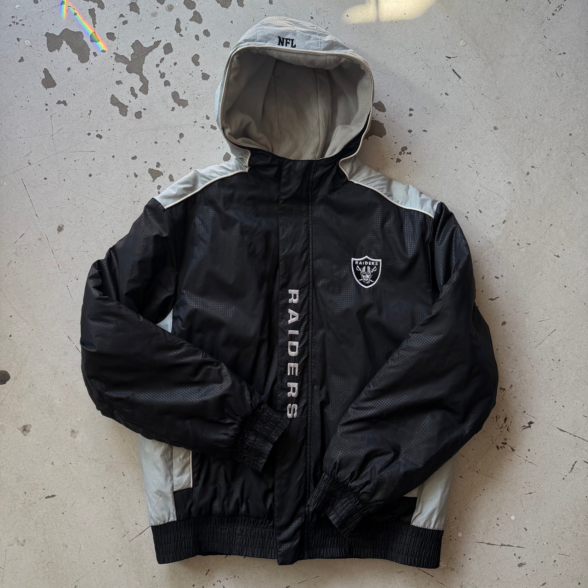 NFL Raiders | hooded jakke | sort/grå | L