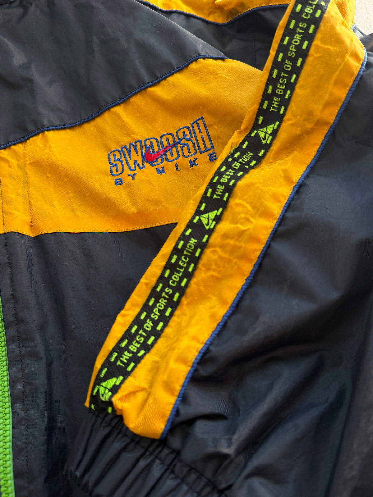 Nike | Vintage Swoosh Windbreaker | Navy/gul | L