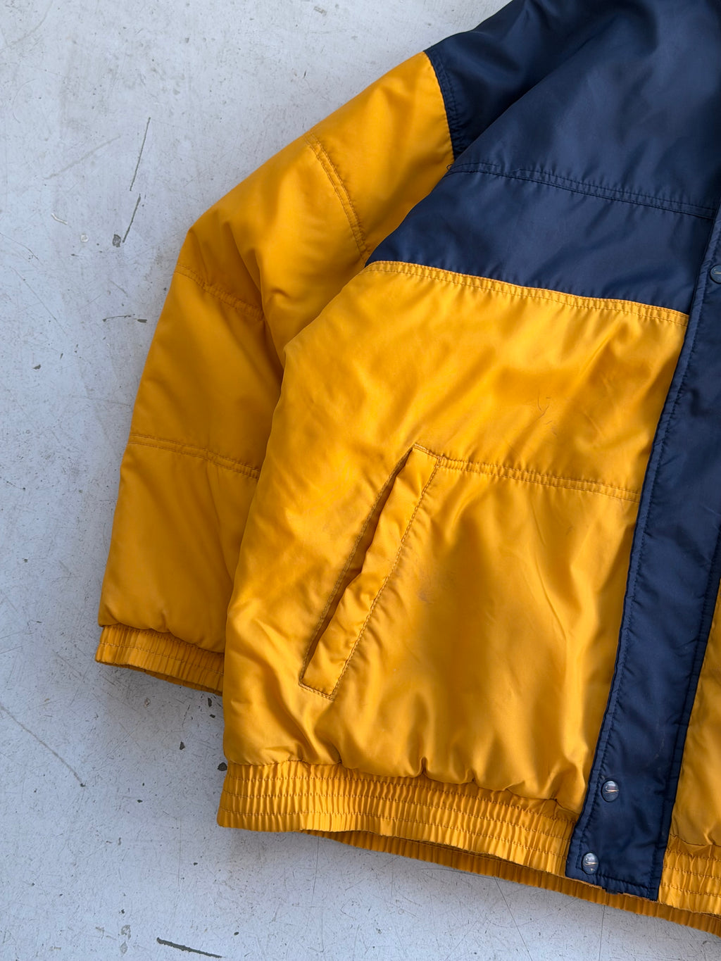 Nike | Vintage Puffer Jakke | Navy/gul | L