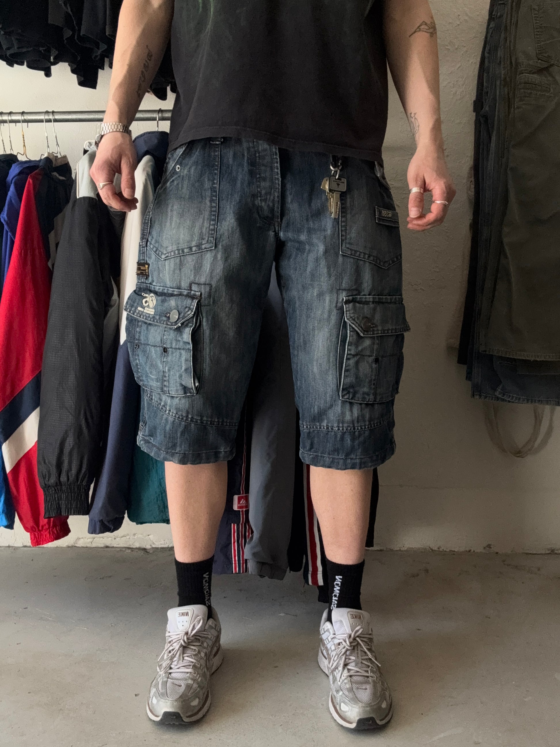Vintage | denim jorts | mørkeblå | W34