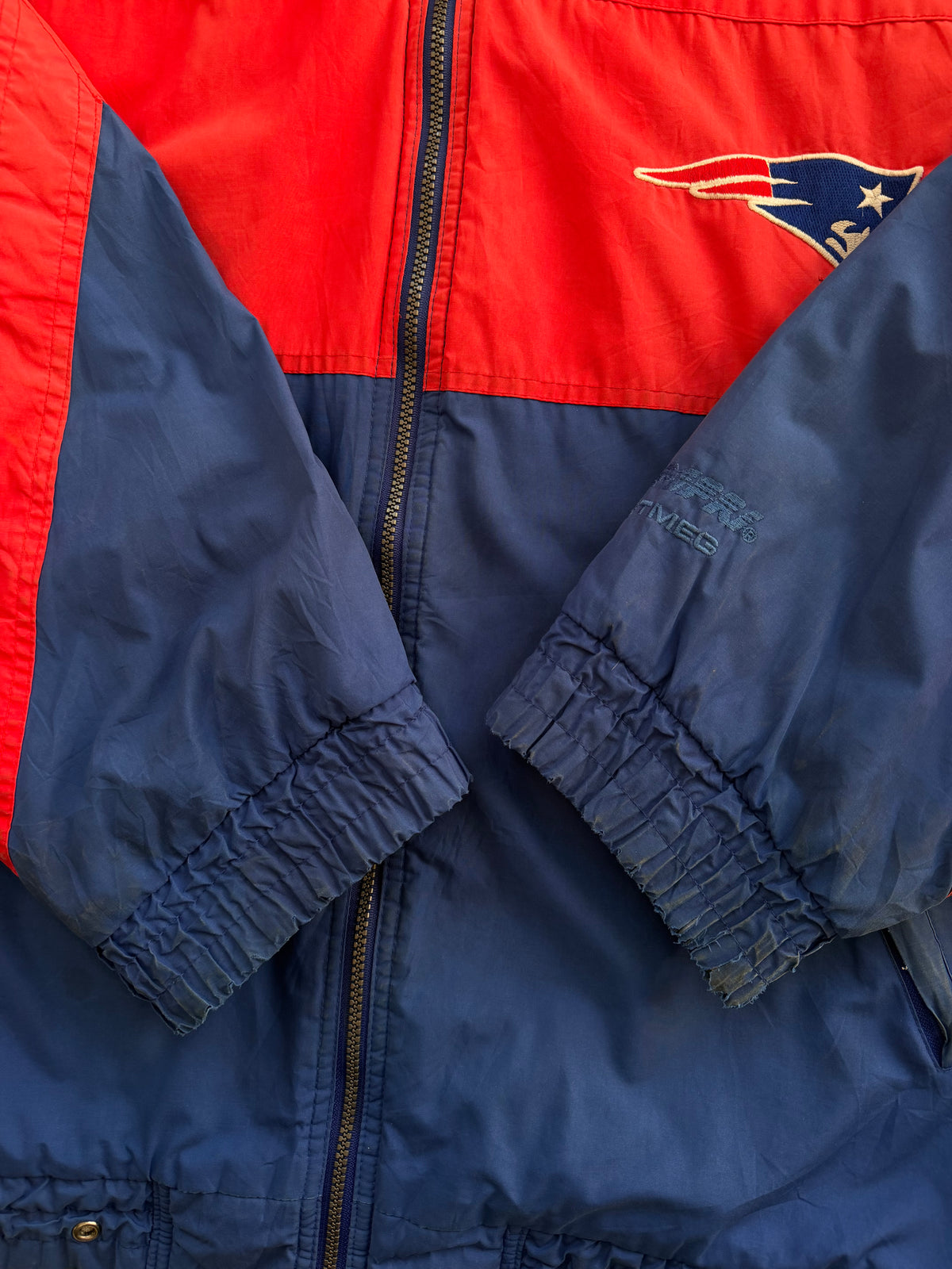 NFL jakke | Vintage New England Patriots | Blå/rød | XL