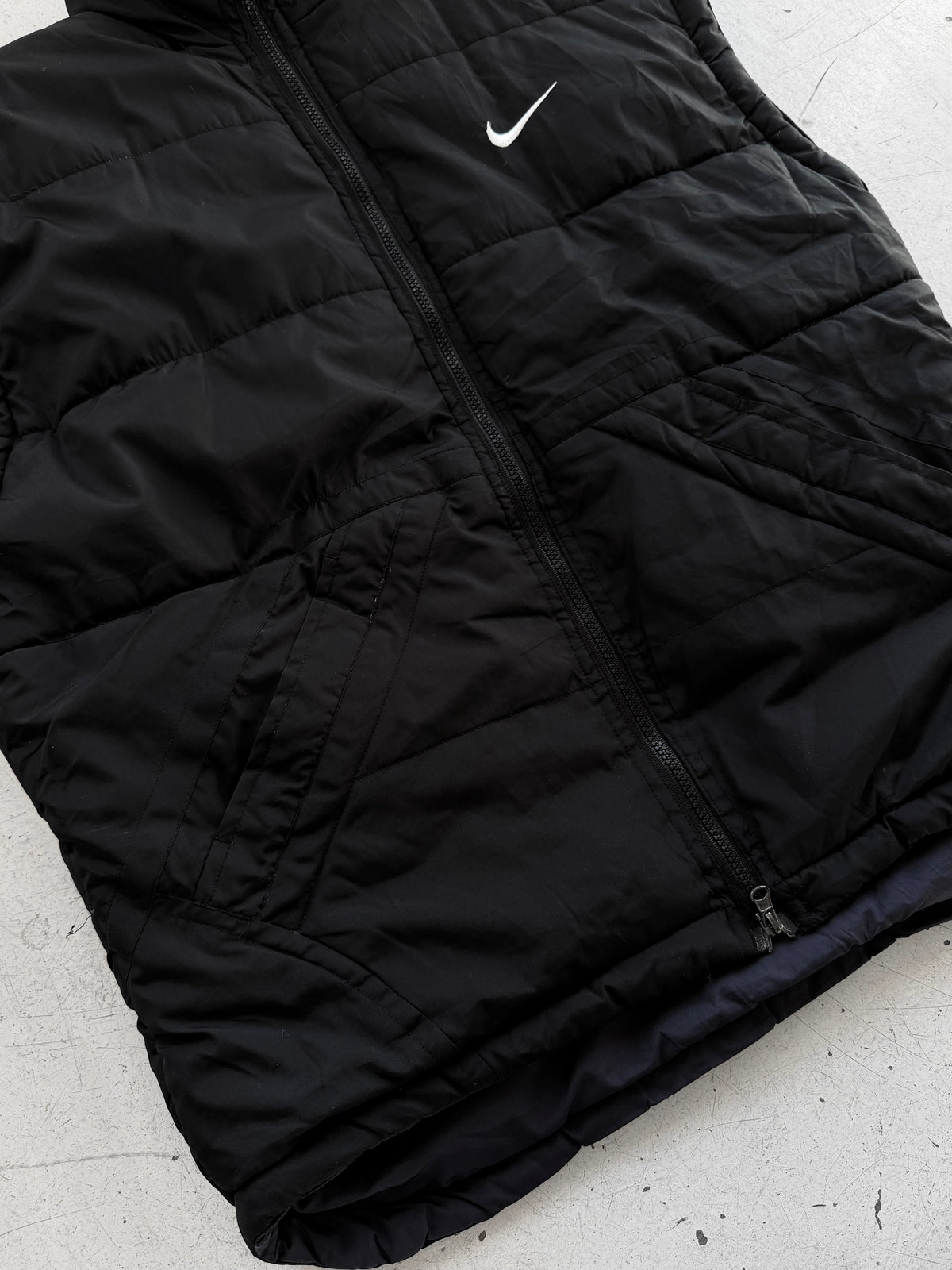Nike | Vintage Reversible Puffer Vest | Sort / Navy | XL