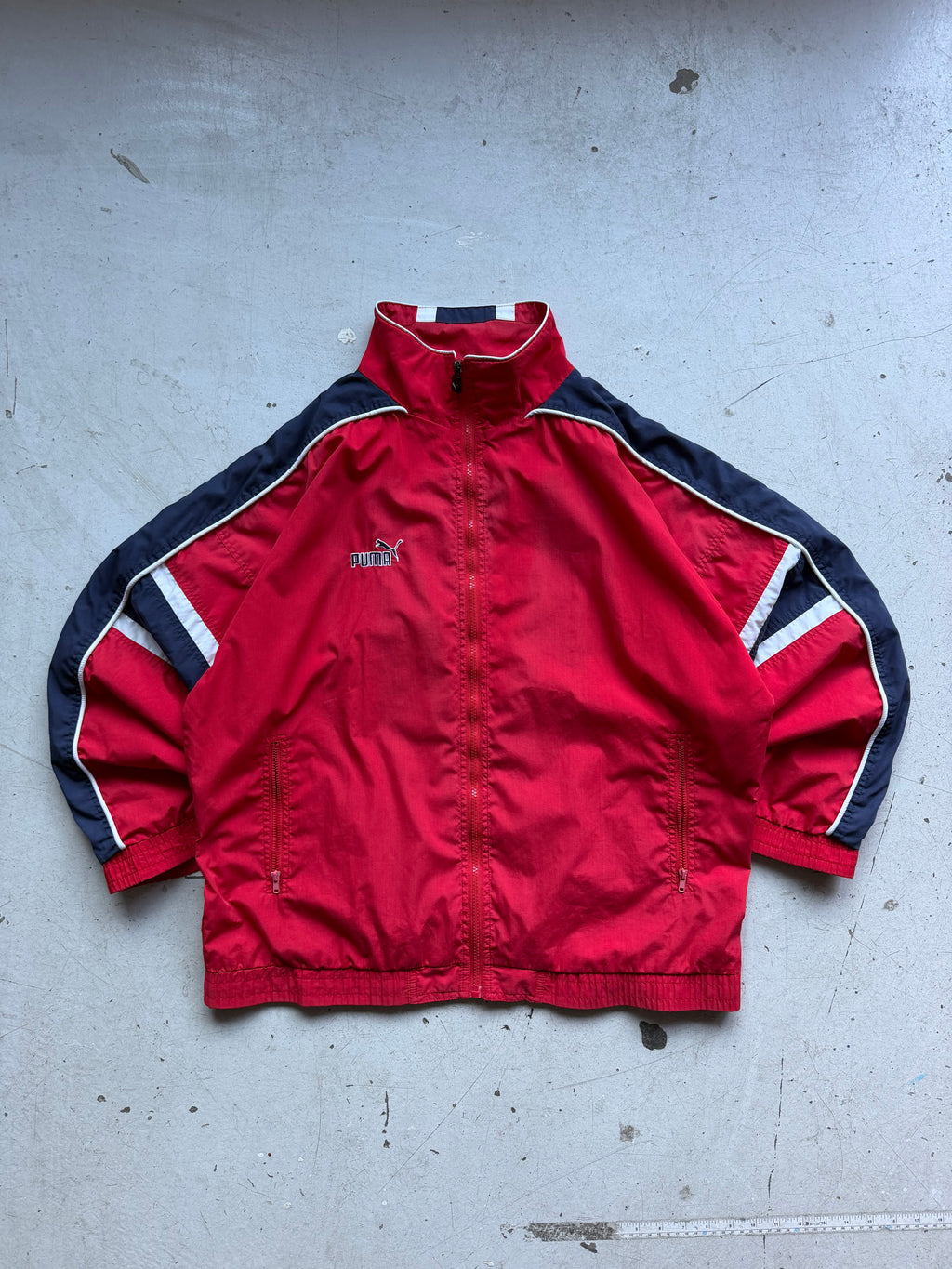 Puma | Vintage Track Jacket | Rød / Navy | L
