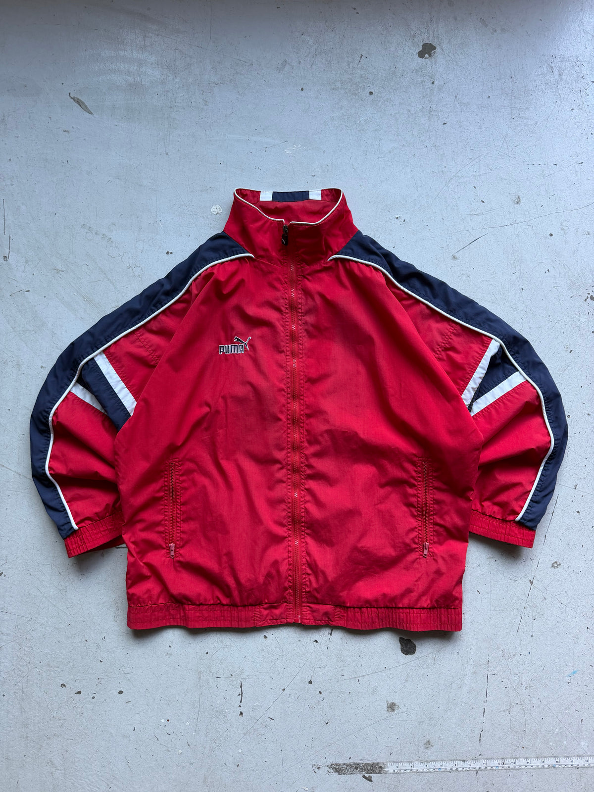 Puma | Vintage Track Jacket | Rød / Navy | L