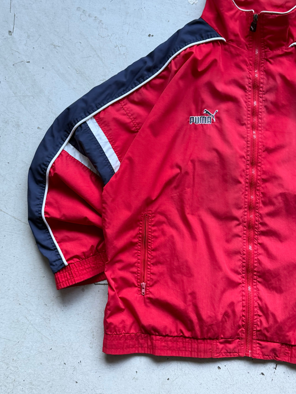 Puma | Vintage Track Jacket | Rød / Navy | L