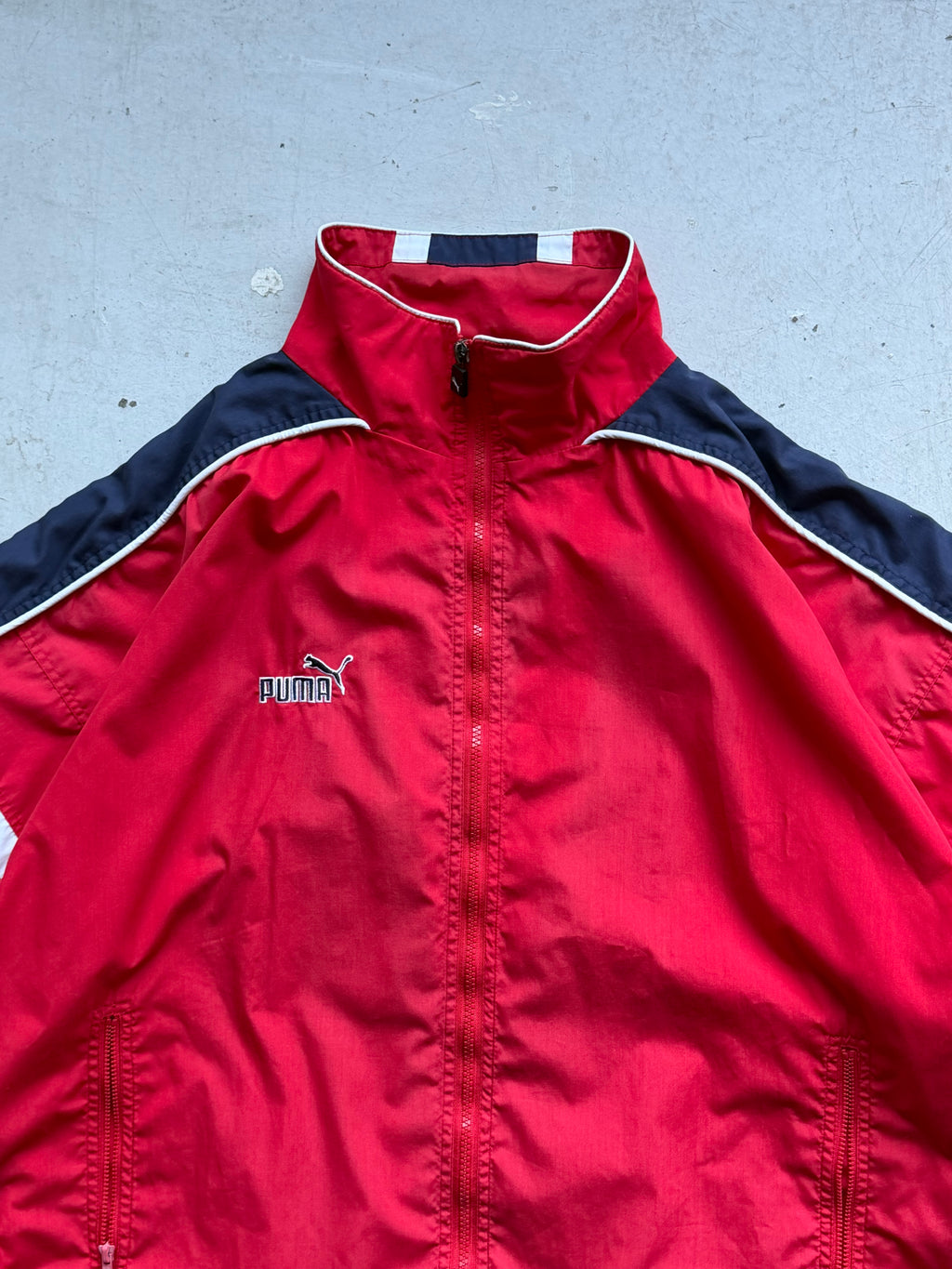 Puma | Vintage Track Jacket | Rød / Navy | L