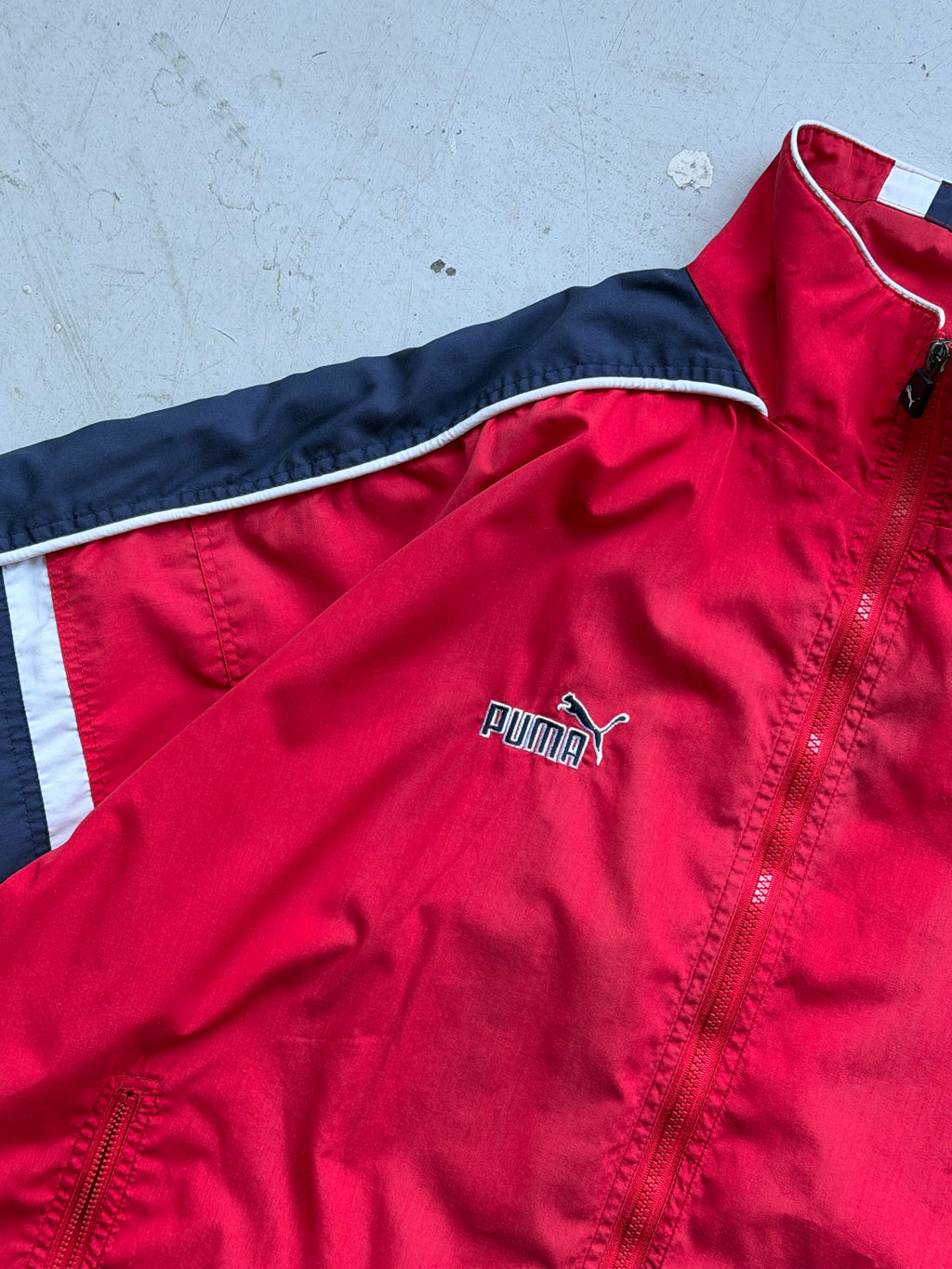 Puma | Vintage Track Jacket | Rød / Navy | L
