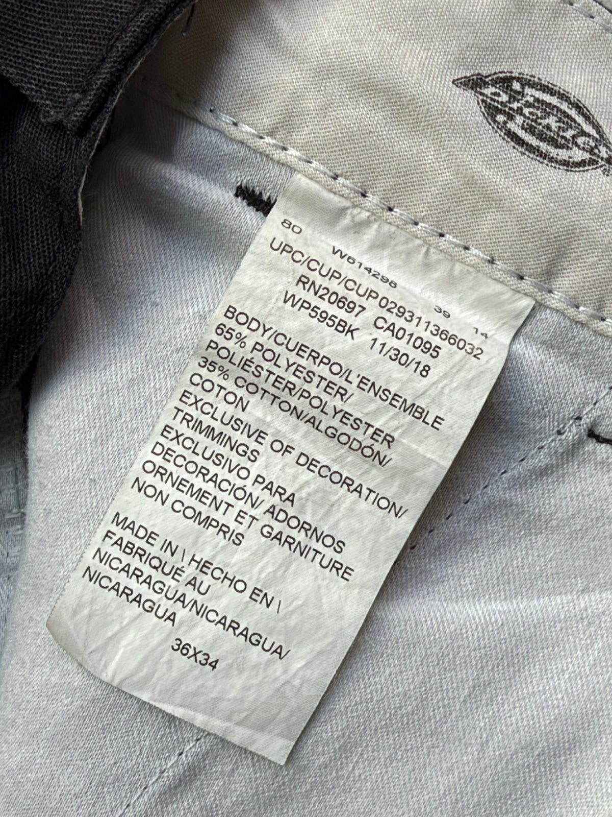 Dickies | Cargo Bukser | Sort | W36/L34