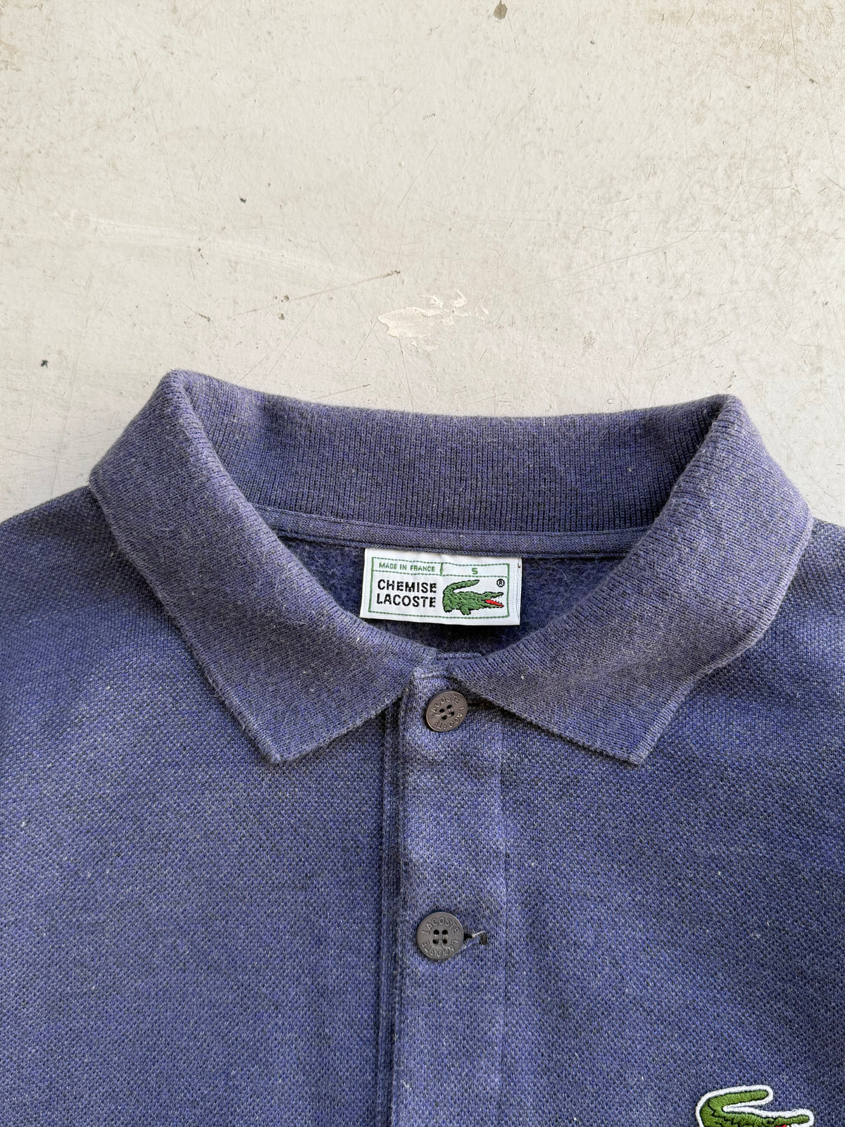 Lacoste | Vintage polo sweatshirt | Støvet lilla | L