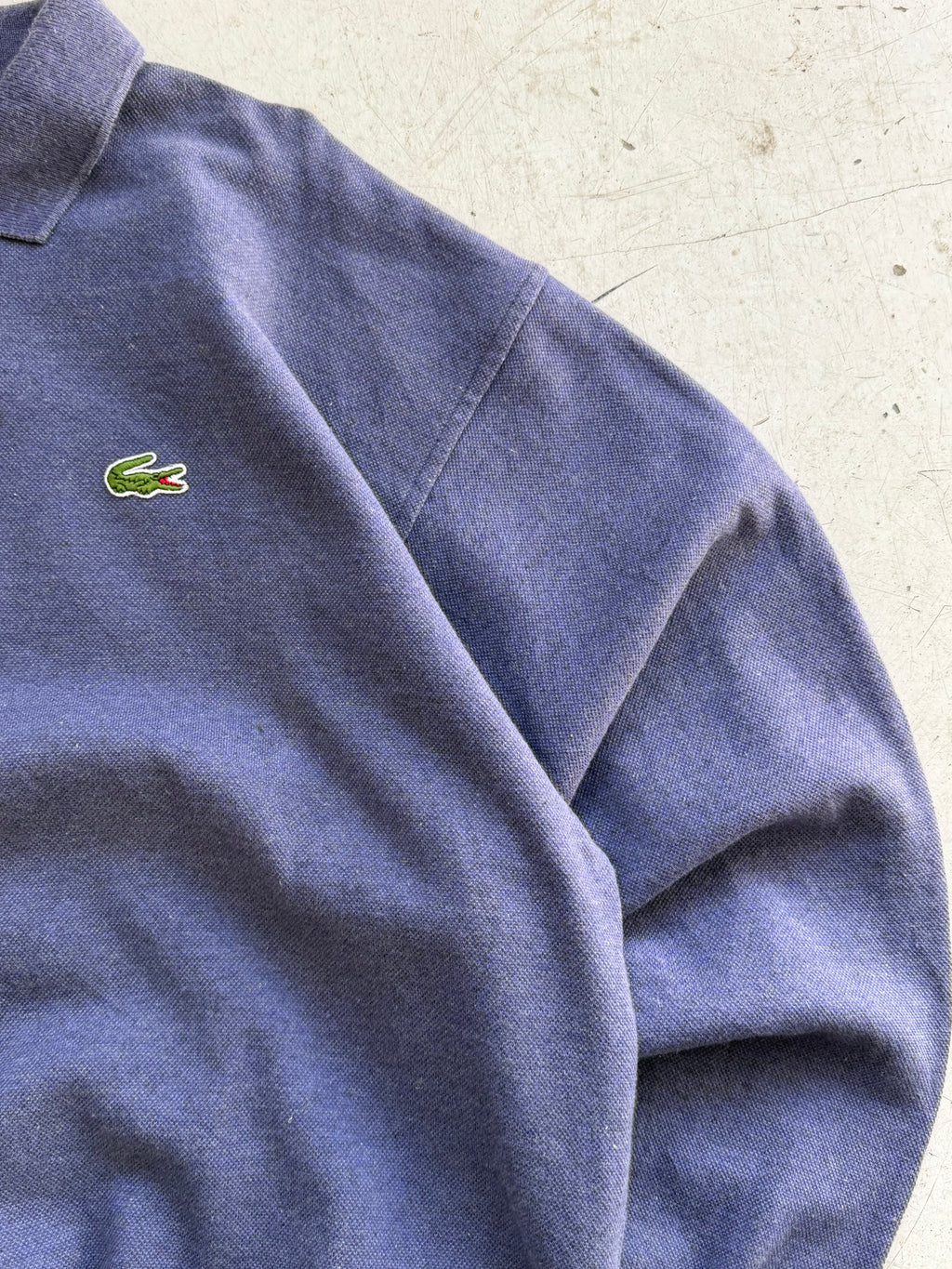 Lacoste | Vintage polo sweatshirt | Støvet lilla | L