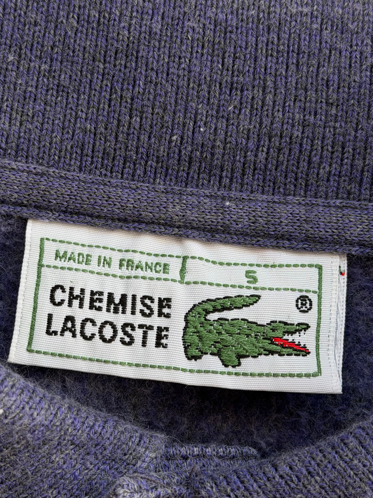 Lacoste | Vintage polo sweatshirt | Støvet lilla | L