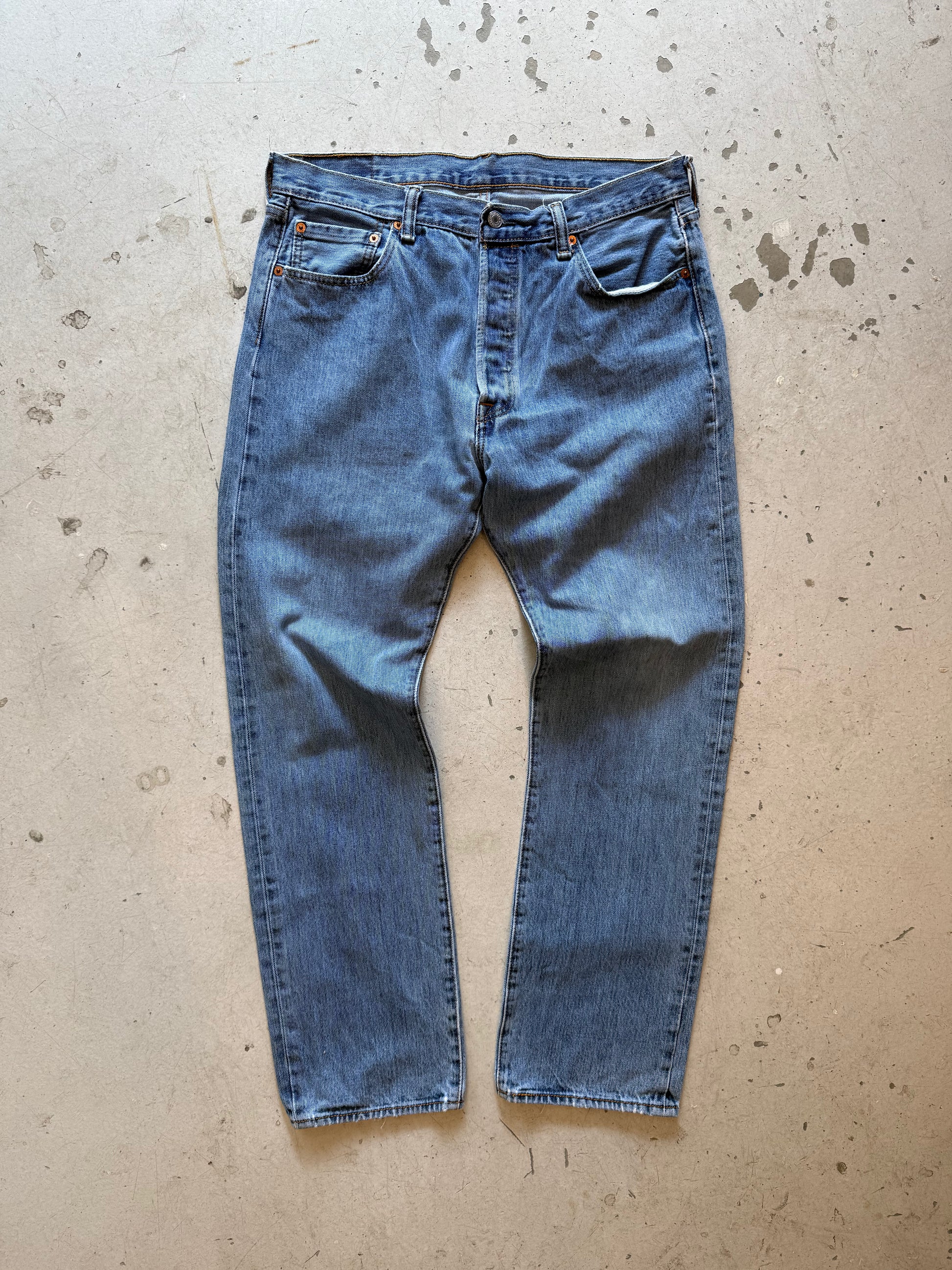 Levi’s 501 vintage jeans W35/L32 – klassisk straight fit denim blå 90’erne