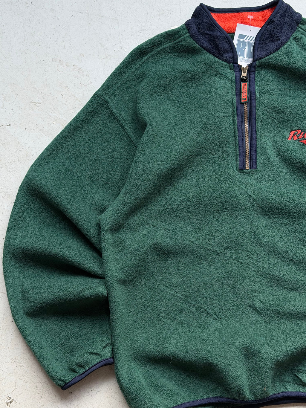 Russell Athletic | Vintage 1/4 Zip Fleece | Mørkegrøn | M