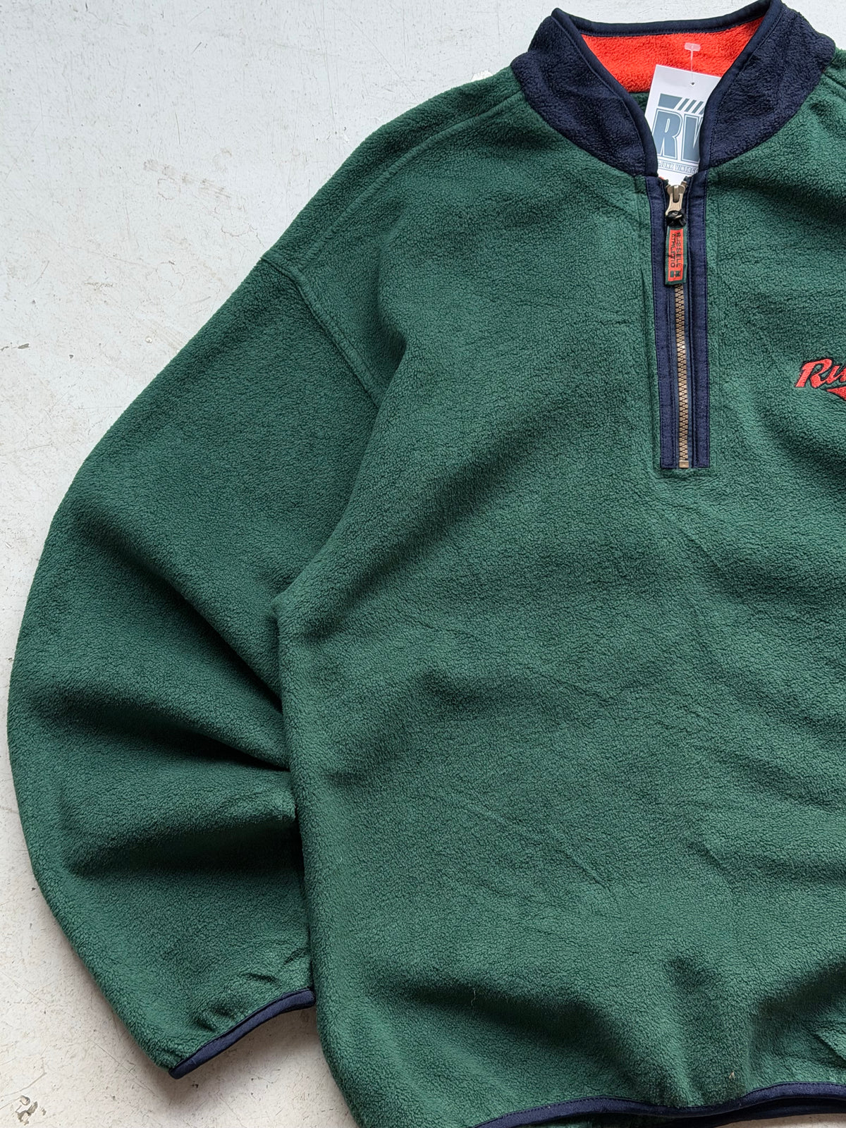Russell Athletic | Vintage 1/4 Zip Fleece | Mørkegrøn | M