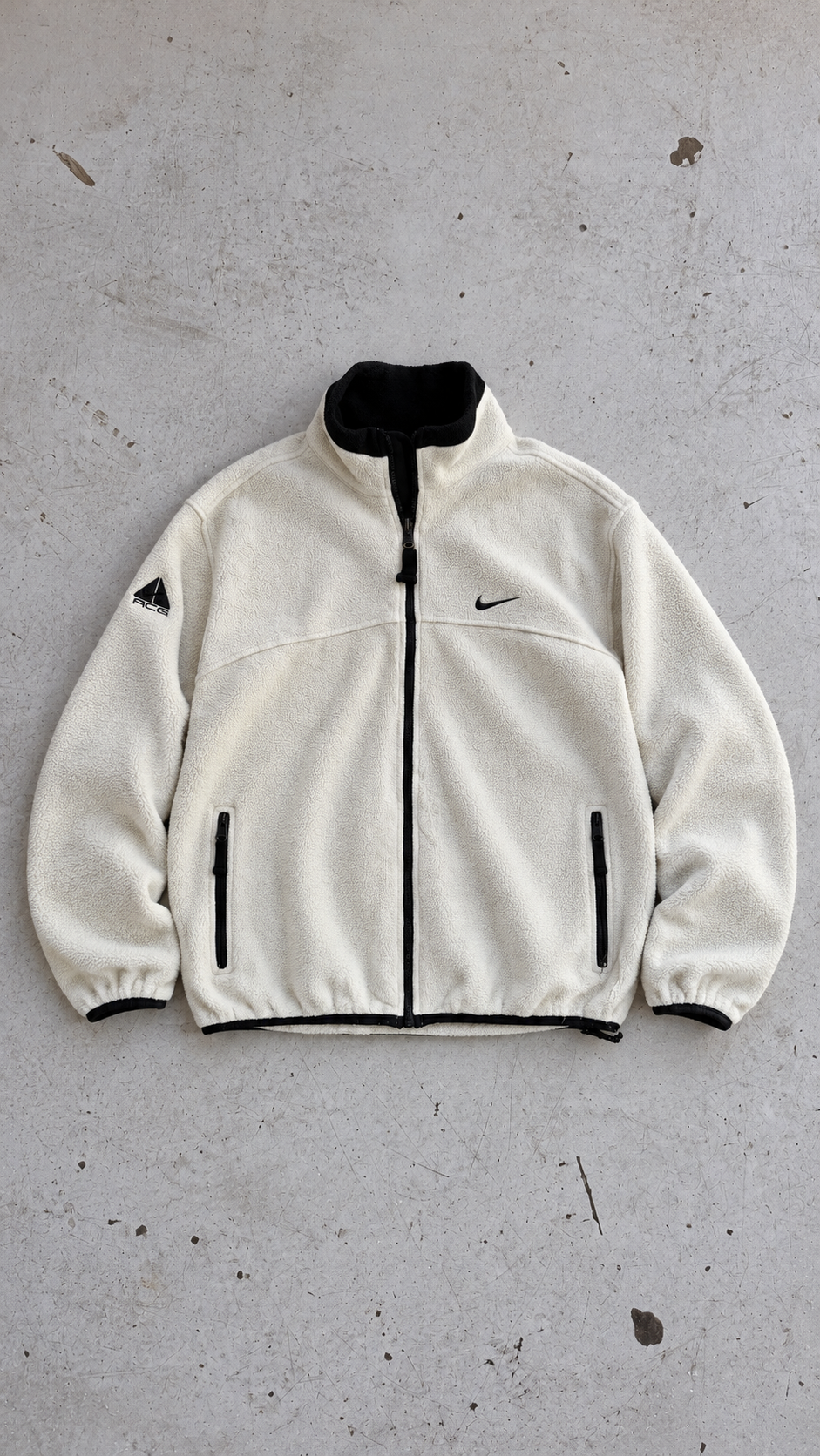 Nike ACG | Vintage fleecejakke | hvid| L
