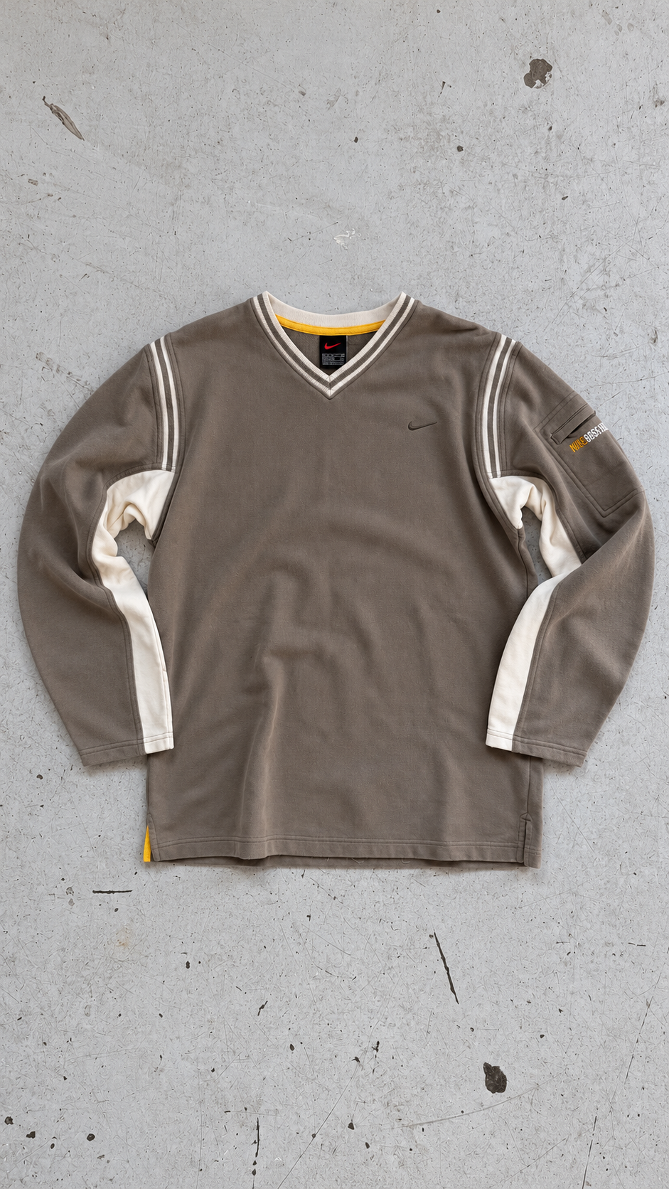 Nike | Vintage langærmet trøje | Grå/hvid | S