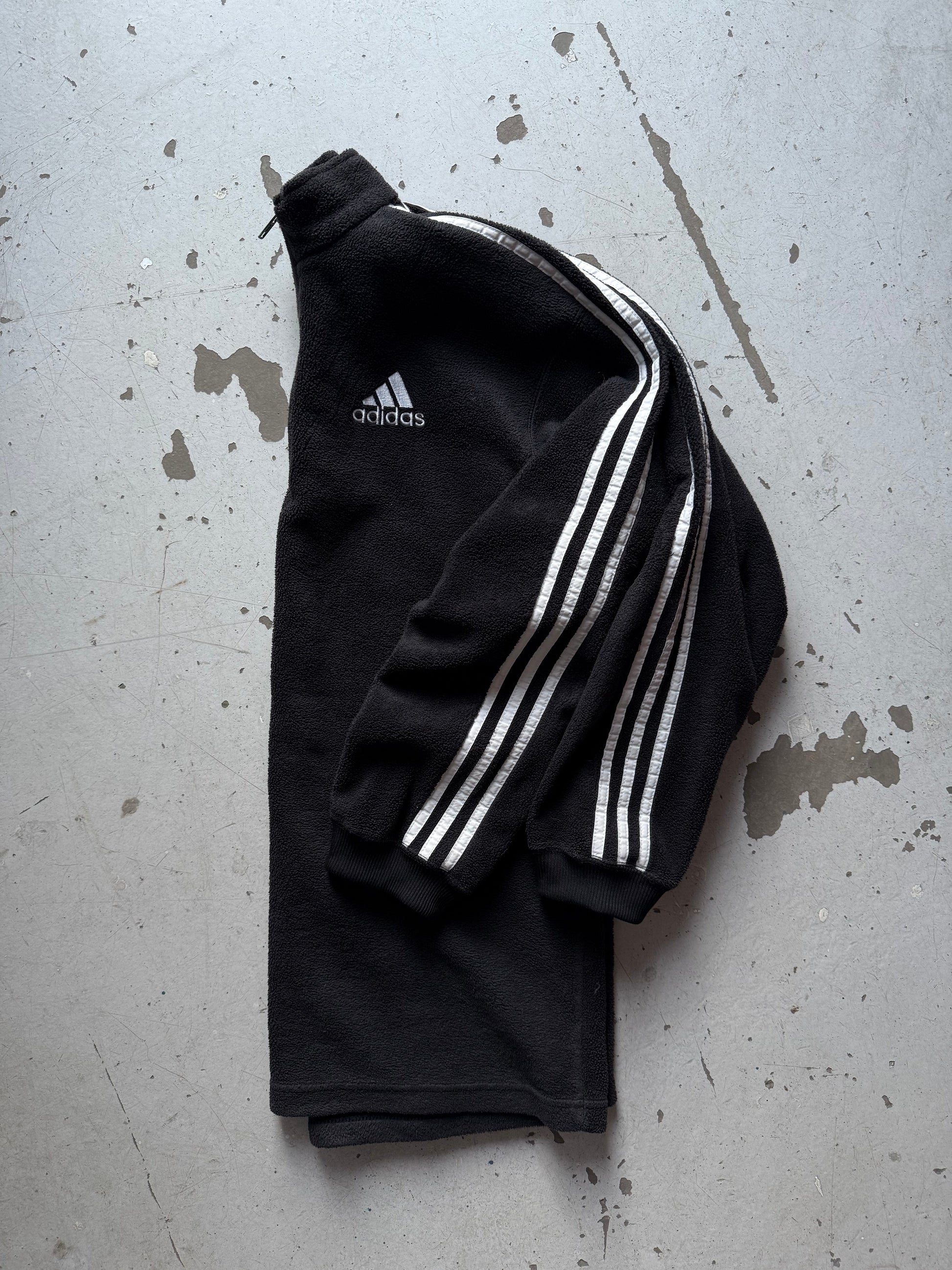 Adidas | fleece 1/4 zip trøje | sort | XL - Re:Junk Vintage