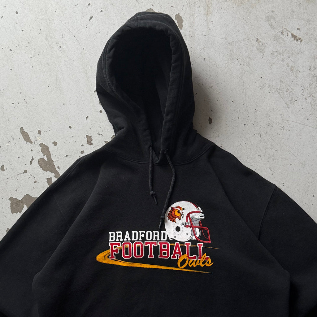 Adidas | Hoodie | Sort Football | Large - Re:Junk Vintage
