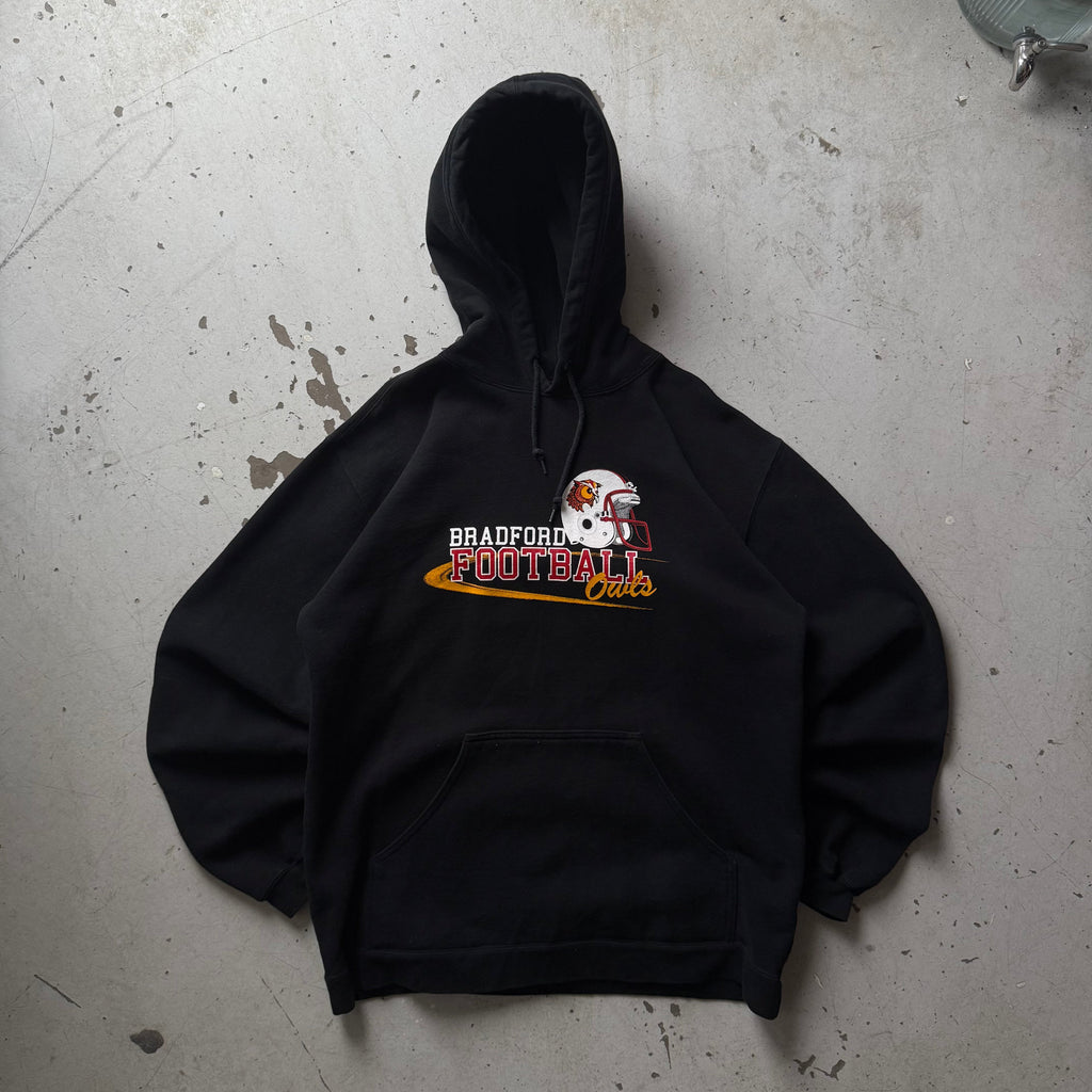 Adidas | Hoodie | Sort Football | Large - Re:Junk Vintage