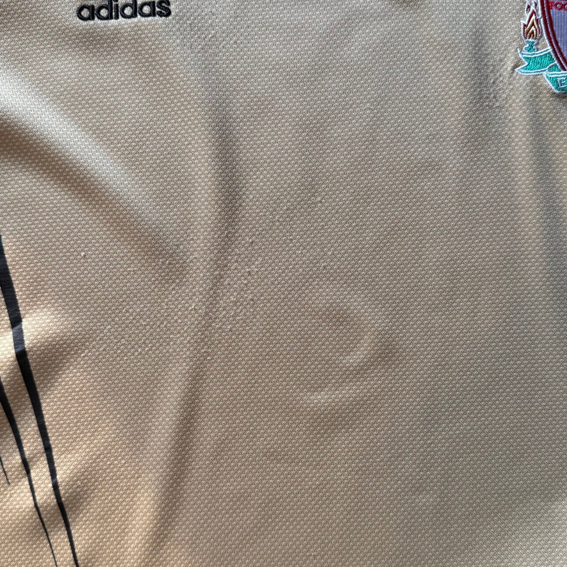 Adidas Liverpool FC | Fodboldtrøje | Guld/Sort | XL - Re:Junk Vintage