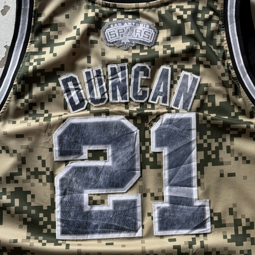Adidas | NBA San Antonio Spurs Duncan jersey | camo | XXL - Re:Junk Vintage