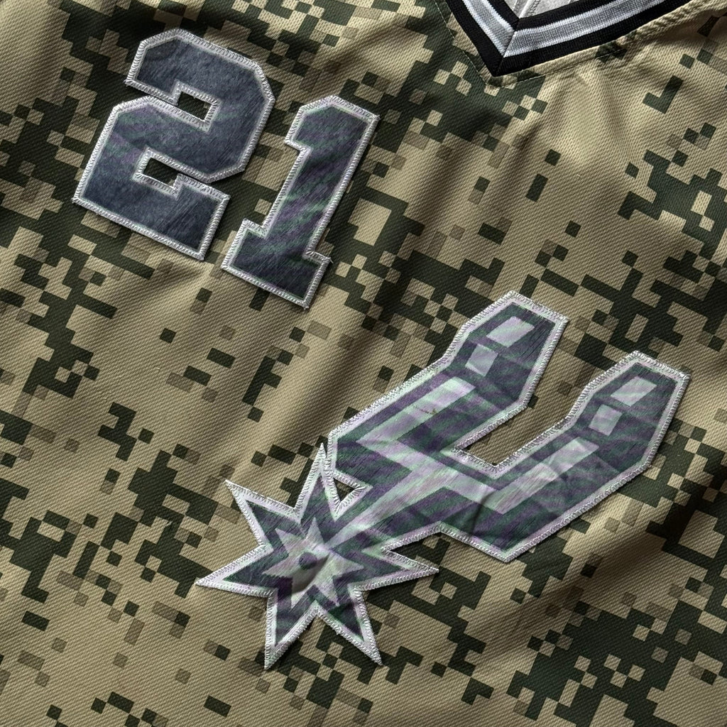Adidas | NBA San Antonio Spurs Duncan jersey | camo | XXL - Re:Junk Vintage