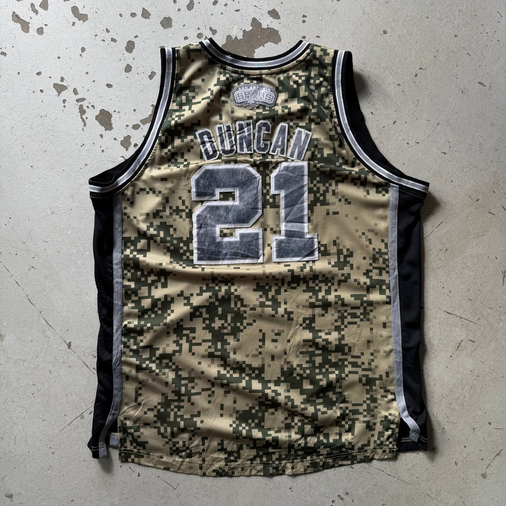 Adidas | NBA San Antonio Spurs Duncan jersey | camo | XXL - Re:Junk Vintage