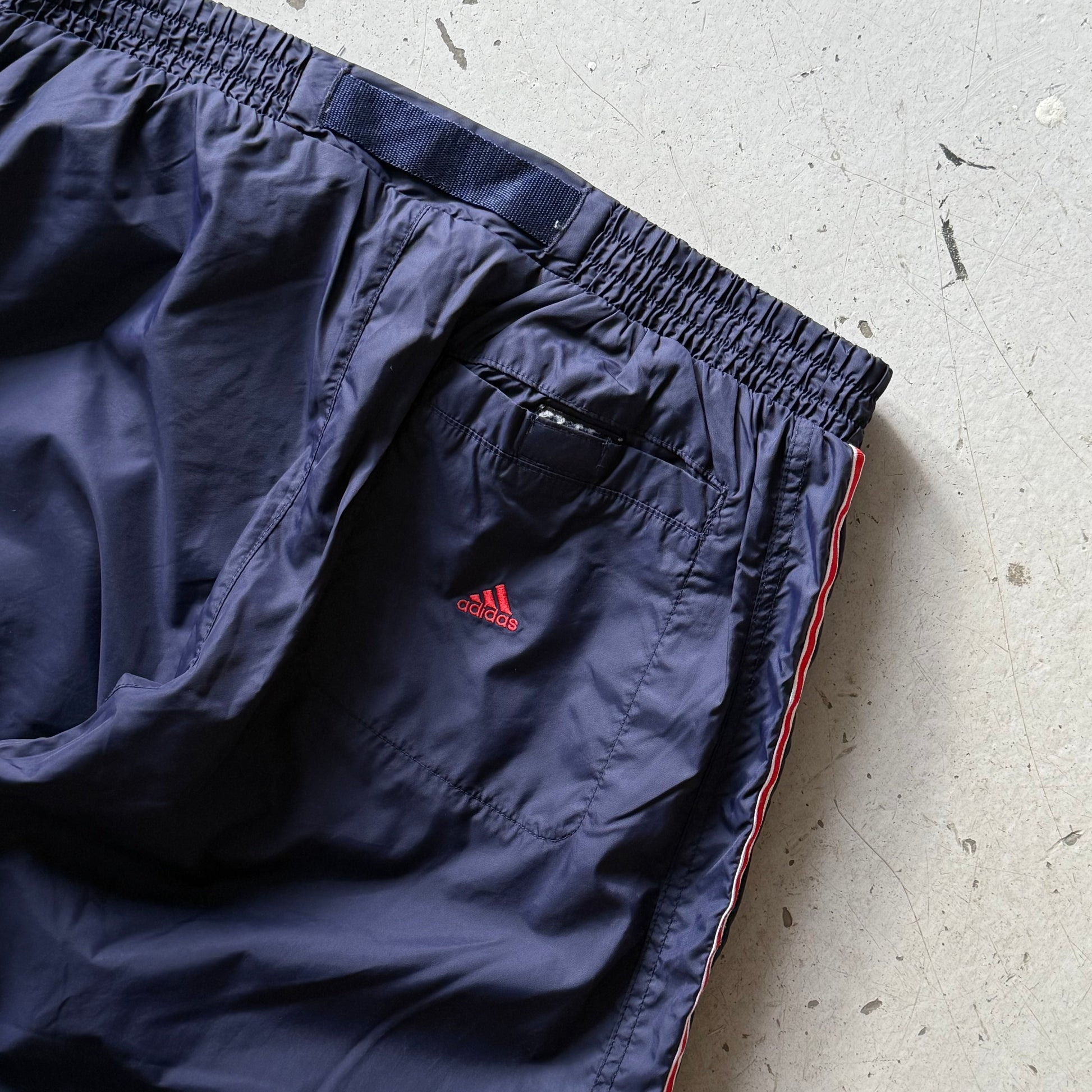 Adidas | track pants | navy/rød/hvid | S - Re:Junk Vintage