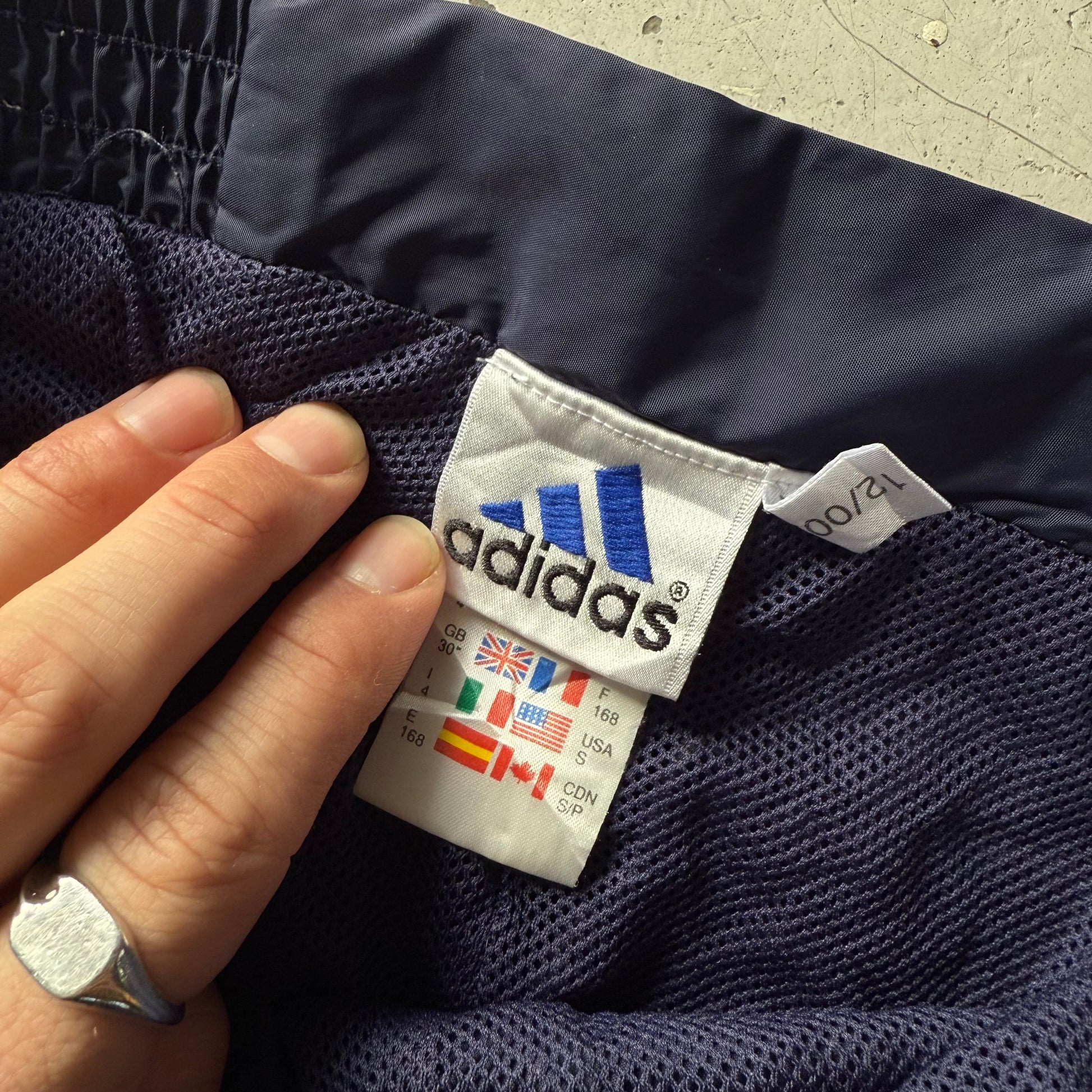 Adidas | track pants | navy/rød/hvid | S - Re:Junk Vintage