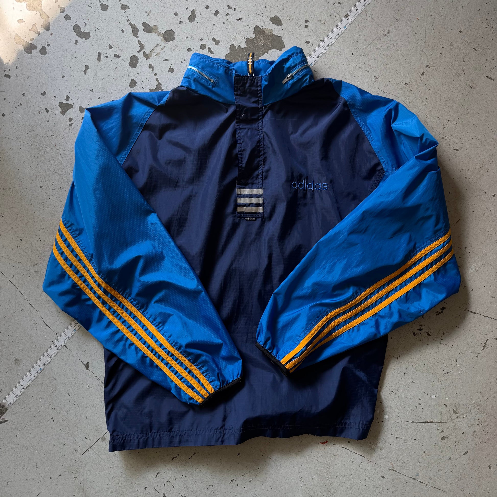 Adidas | vintage anorak windbreaker | blå/navy | L - Re:Junk Vintage