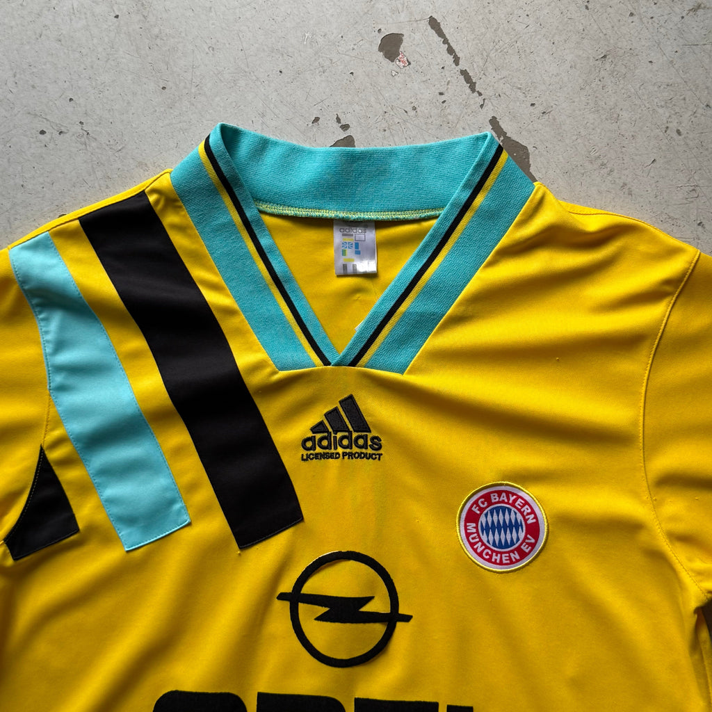 Adidas vintage Bayern München udebanetrøje 90s gul L - Re:Junk Vintage