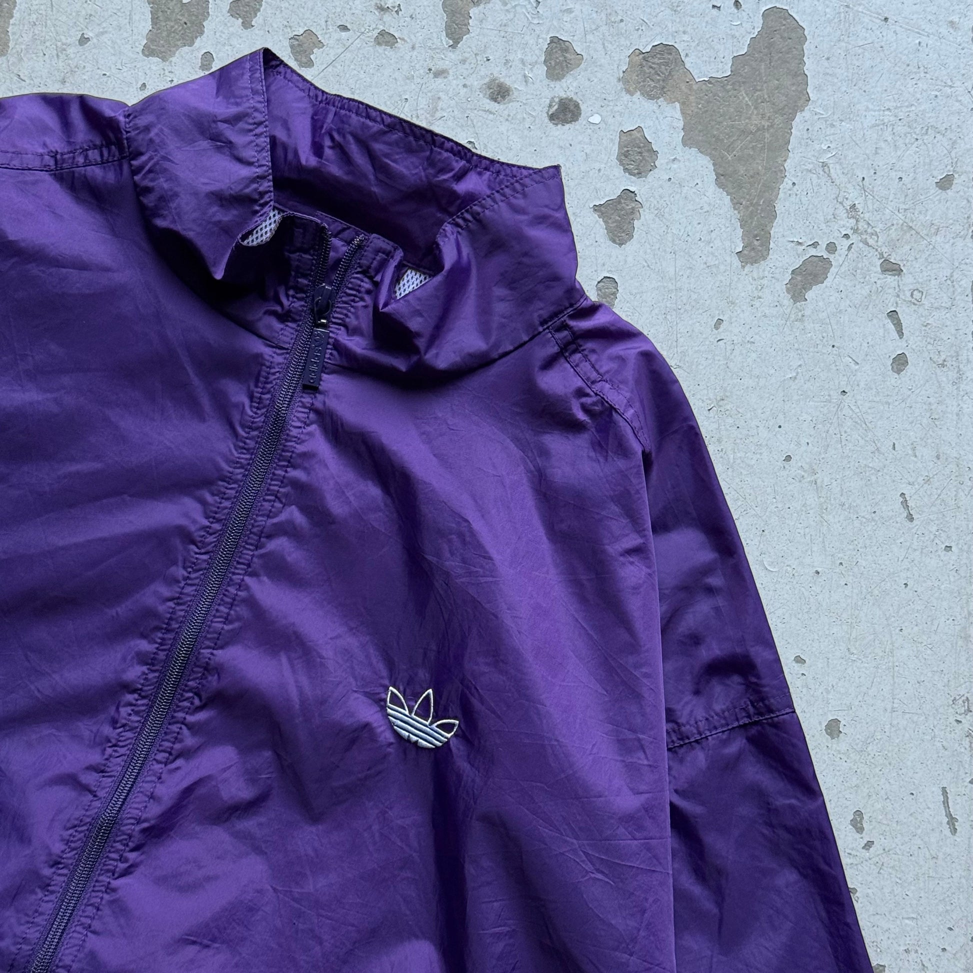 Adidas Vintage Track Jacket Lilla/Hvid (XL) – Retro Originals - Re:Junk Vintage