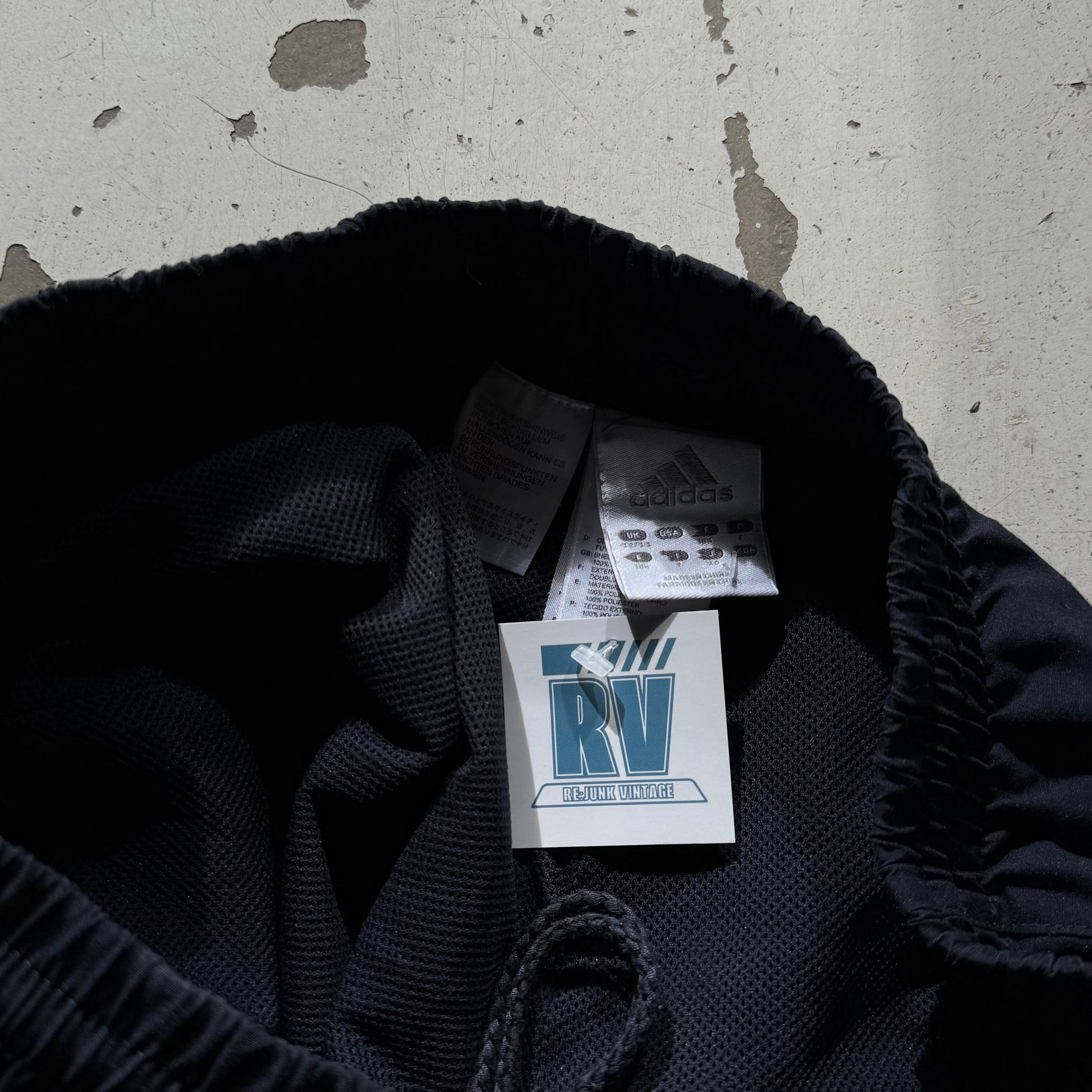 Adidas x Real Madrid | trackpants | sort/hvid | L - Re:Junk Vintage