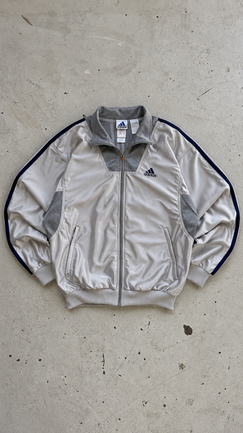 Adidas | Vintage track jacket | Sølv | S