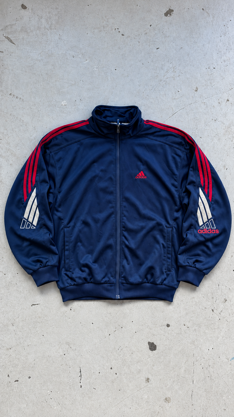 Adidas | Vintage track jacket | Navy/rød | M
