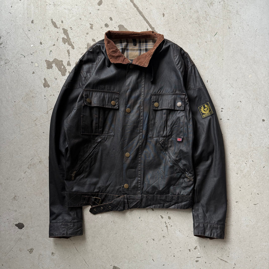 Belstaff Black Prince – Vokset motorcykeljakke – Herre XL - Re:Junk Vintage