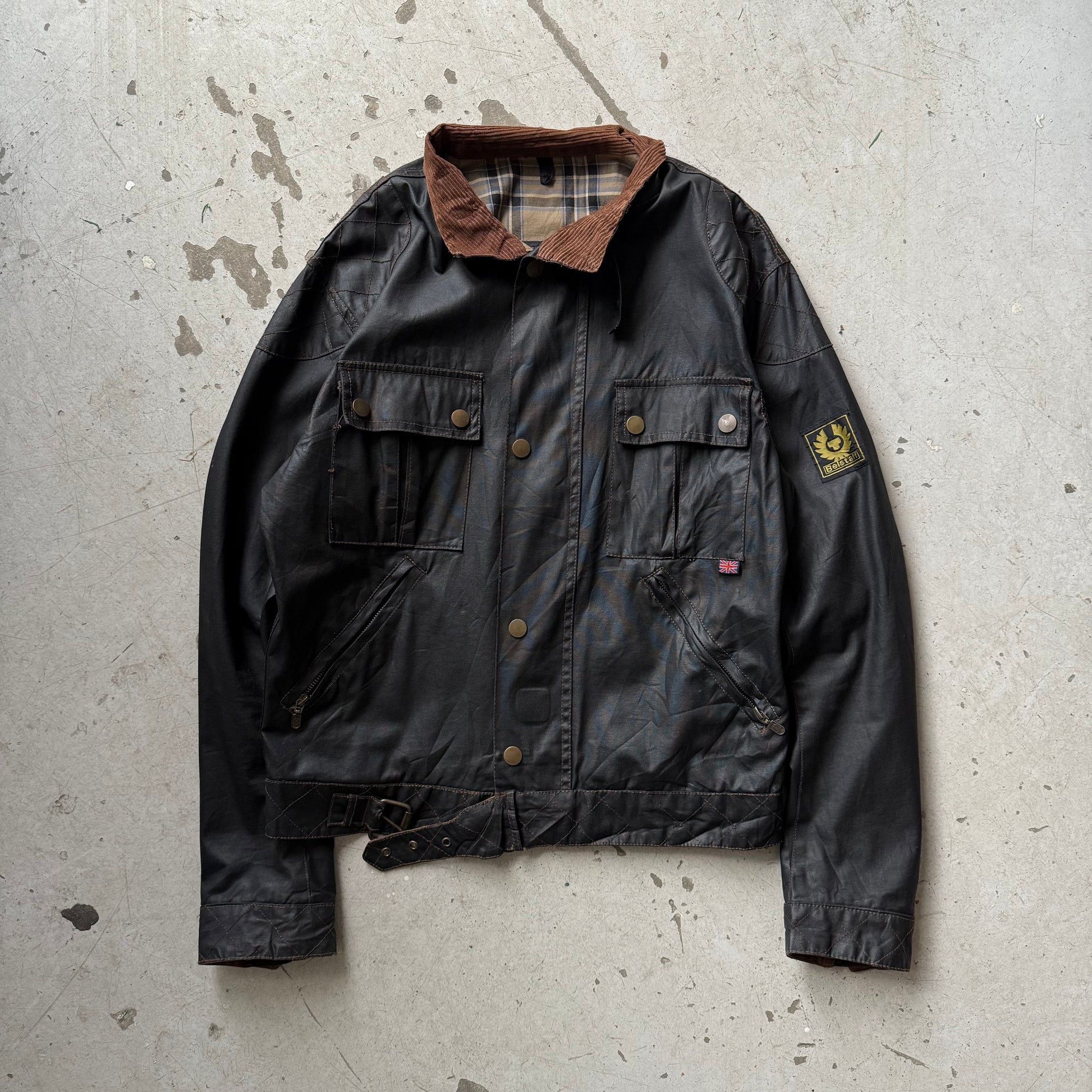 Belstaff Black Prince – Vokset motorcykeljakke – Herre XL - Re:Junk Vintage