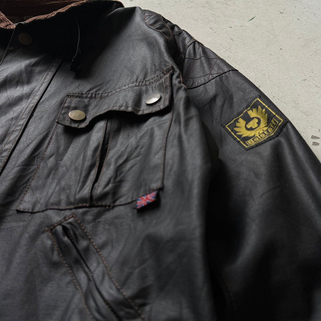 Belstaff Black Prince – Vokset motorcykeljakke – Herre XL - Re:Junk Vintage