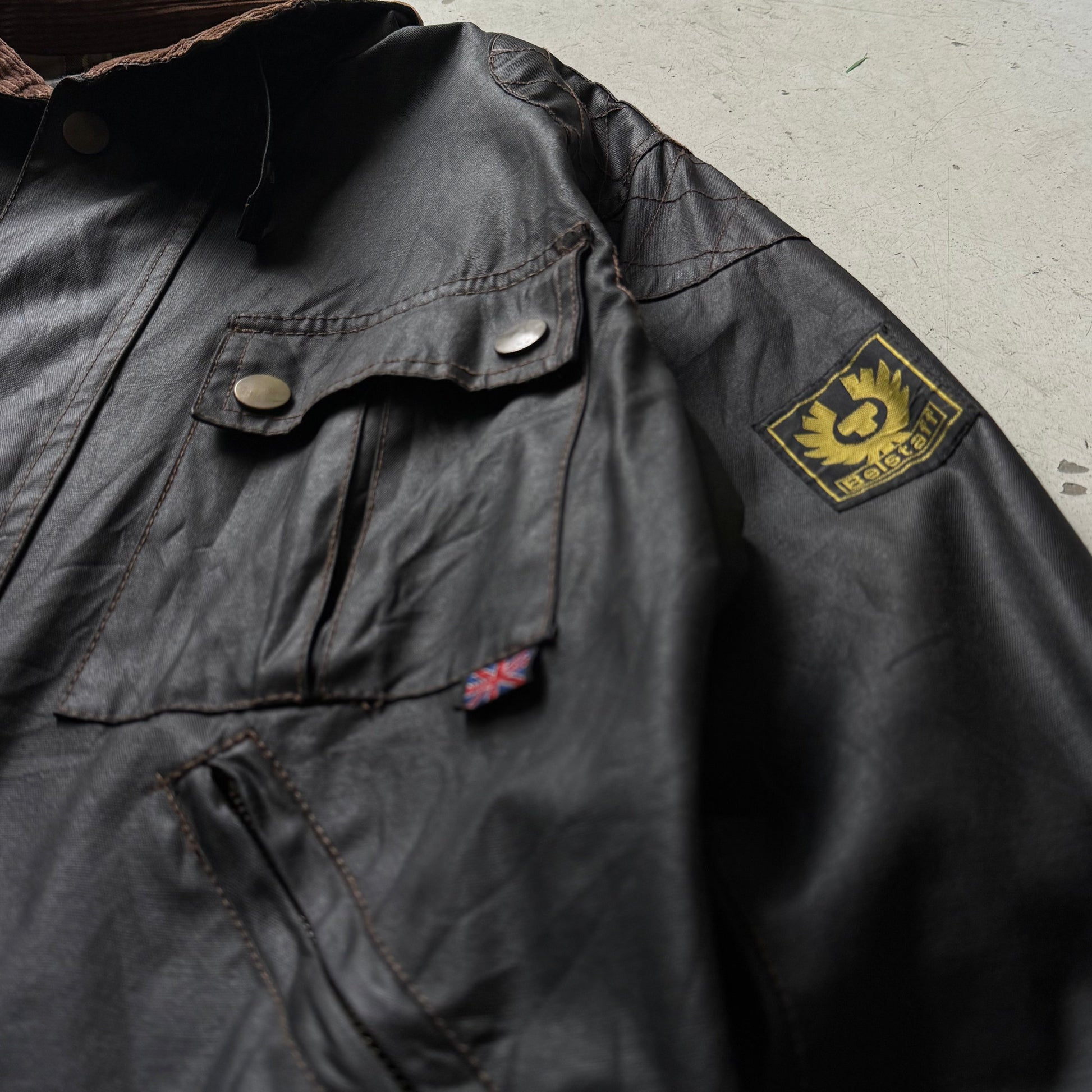 Belstaff Black Prince – Vokset motorcykeljakke – Herre XL - Re:Junk Vintage