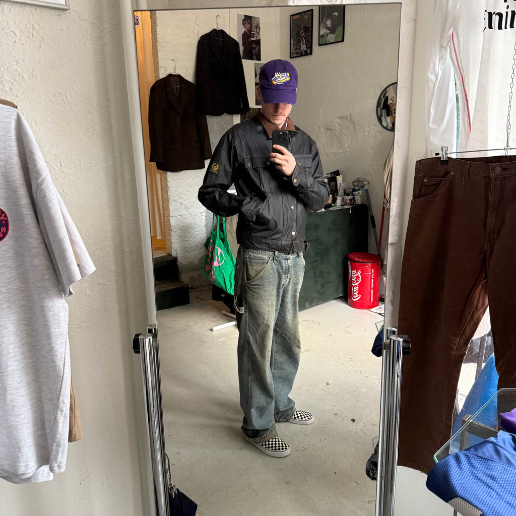 Belstaff Black Prince – Vokset motorcykeljakke – Herre XL - Re:Junk Vintage